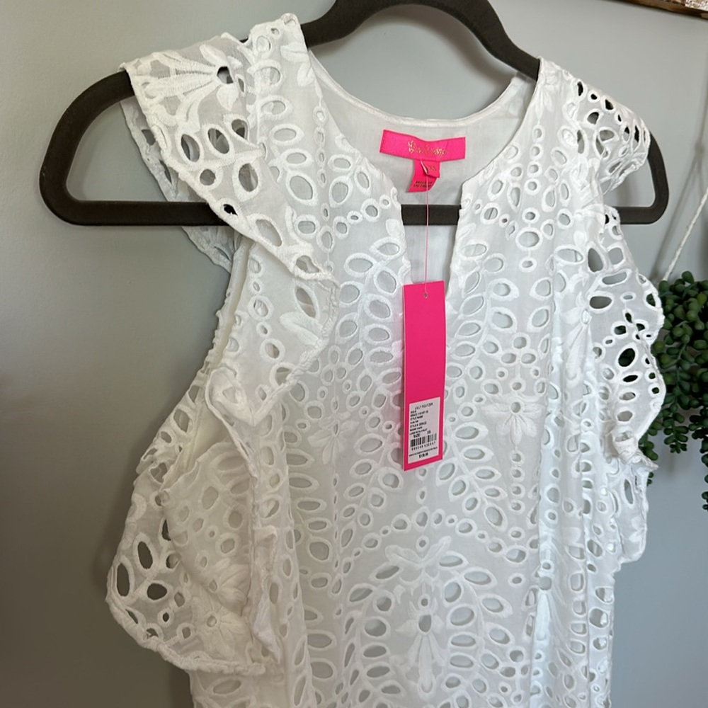 Lilly Pulitzer white Faun Top xs - Picture 6 of 9